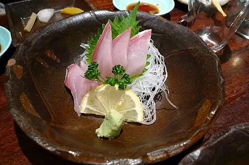 Amberjack sashimi