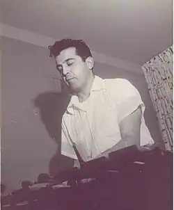 Joe Roland playing vibes in the 1940s