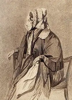 Portrait of Johanna Rosine Wagner-Geyer in her old age (around 1845)