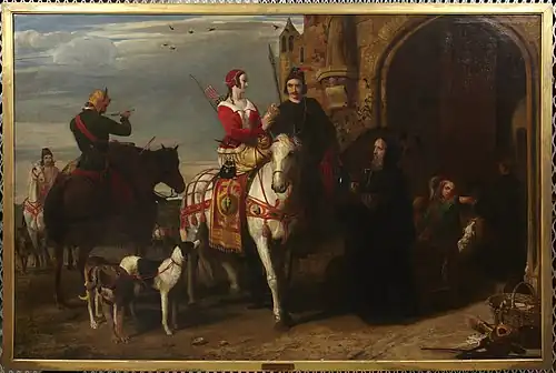 Boar Hunters Refreshed at Saint Augustine's Monastery, Canterbury by John Rogers Herbert