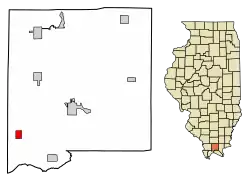 Location of Cypress in Johnson County, Illinois