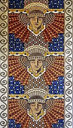 Decorative pattern of the columns.