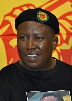 Image 9Picture of Julius Malema. The African nationalist and Pan-Africanist, and current leader of the Economic Freedom Fighters (EFF) in South Africa.