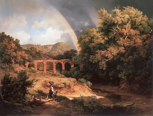 Italian Landscape with Viaduct and Rainbow (1838)