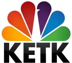 The NBC peacock with bold "K E T K" lettering beneath.