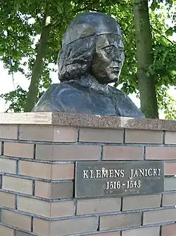Bust of Klemens Janicki in Januszkowo