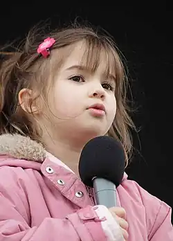 Maher performing at the National Cherry Blossom Festival at the age of 5 in 2009