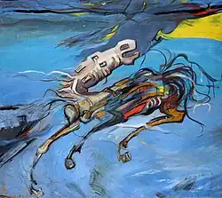 The Restless Horse (1997), oil in canvas, 135 x 155&nbsp;cm