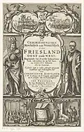 Charlemagne and William the Silent, frontispiece of Christian Schotanus's History of Frisia, 1658