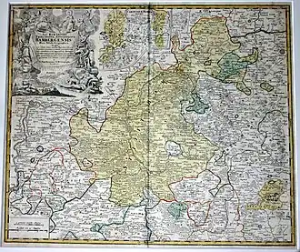Hochstift Bamberg with its Carinthian estates, J.B. Homann, c.1700