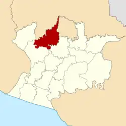 Map of Bantul Regency with Kasihan highlighted