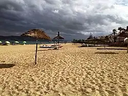 Kasr Rimal beach in Tamuda Bay between Fnideq and M'diq