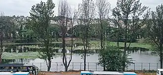 A view of Kengeri Lake from Kengeri Bus Terminal metro station