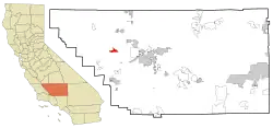 Location in Kern County and the state of California
