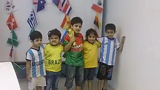 Kids playing at school in Dhaka, Bangladesh