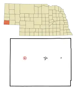 Location of Bushnell, Nebraska
