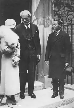 King Prajadhipok and Queen Rambai Barni with British Premier Ramsay MacDonald at Number 10 Downing Street, 1934