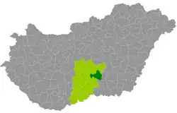 Kiskunfélegyháza District within Hungary and Bács-Kiskun County.