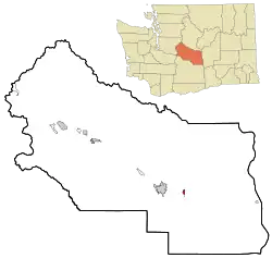 Location of Kittitas, Washington