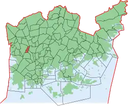 Position of Kivihaka within Helsinki