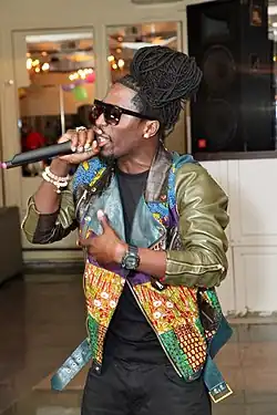 kNERO performing during the Liberian Independent Celebration in August 2012.