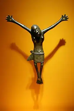 Seventeenth-century copper alloy crucifix, Democratic Republic of the Congo