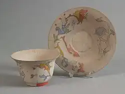 Cup and saucer with abstract decor, 1921–24