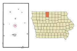 Location of Burt, Iowa