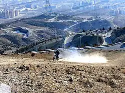 Motorcycling in the park