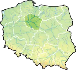 Voivodeship on a map of Poland