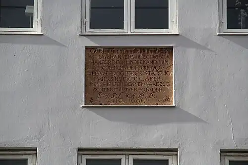 Commemorative plaque.