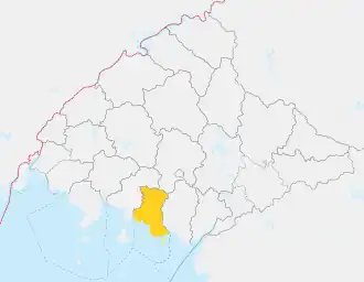 Location of Kwaksan County