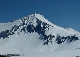 Kyrkjetaket seen from Hestberget, along winter route to the summit.