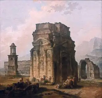 The Arc de Triomphe and the Theatre of Orange by Hubert Robert