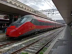 Italo operates on main High-Speed lines by NTV. Makes a few stops in the most important cities.