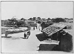 View of Abéché, with buildings constructed by the last sultan of Wadai, 'Asil Kolak. Photo after French annexation, c. 1918
