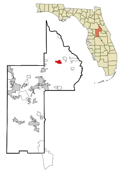 Location in Lake County and the state of Florida