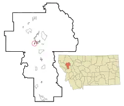Location of Kerr, Montana