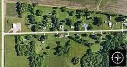 An aerial view of Laconta, taken on June 28, 2025