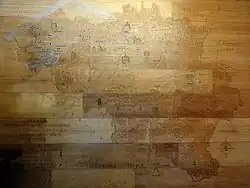 This map is a key to World War I German soldier burial sites in Belgium, located in the entrance block.