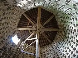 The interior of the dovecote
