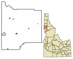 Location of Troy in Latah County, Idaho.