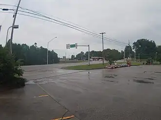 Intersection of U.S. 50 and State Road 37 from the Speedway gas station in Marion Township