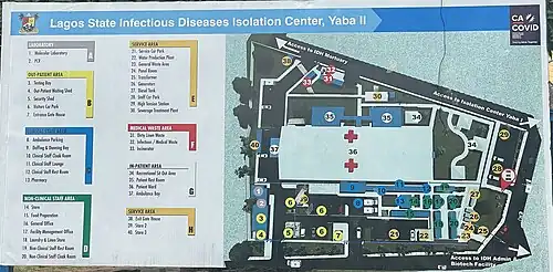 Layout of the COVID-19 isolation centre, Infectious Diseases Hospital, Yaba.