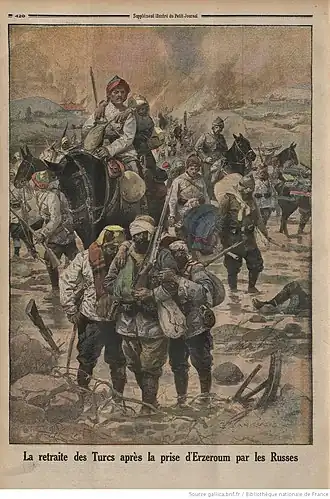 ALT=painting of wounded soldiers in retreat