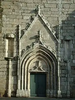 The west door of the Church of Our Lady, in Montournais