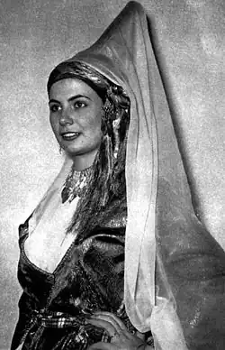Recreated costume of a Lebanese princess from the nineteenth century, including a tantour