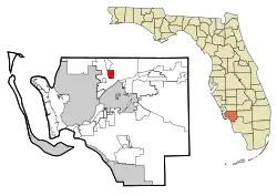 Location in Lee County and the state of Florida