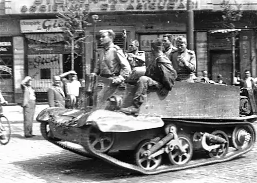 Red Army in Bucharest near Carol I Boulevard, in August 1944
