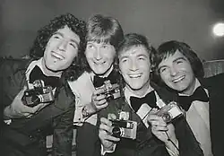 Les Charlots. From left to right: Jean-Guy Fechner, Gérard Filippelli, Jean Sarrus, Gérard Rinaldi